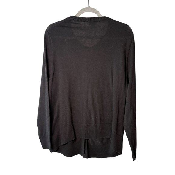 Torrid Womens Black Button-Front Cardigan Sweater Size 1 Lightweight Long Sleeve - Picture 4 of 4